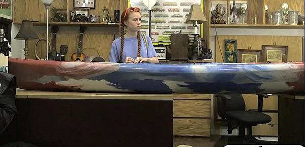  Redhead teen sells her canoe and slammed by pawn keeper